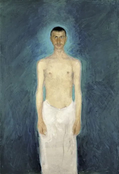 Framed Print : Semi-Nude Self-Portrait, 1904-1905. Artist: Gerstl, Richard (1883-1908) Framed Print : Semi-Nude Self-Portrait, 1904-1905. Artist: Gerstl, Richard (1883-1908)