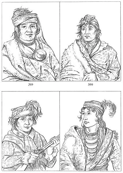Seminole chiefs, Fort Moultrie, South Carolina, 1837-1838 (1841). Artist: Myers and Co