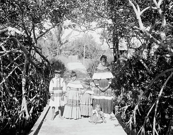 A Seminole mother and children, c.between 1910 and 1920. Creator: Unknown