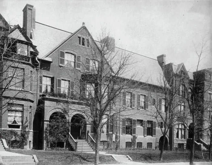 Framed Print : Sen. John Sherman's house, Mass. Ave. near 17th St. N.W. c1897. Creator: Frances Benjamin Johnston Framed Print : Sen. John Sherman's house, Mass. Ave. near 17th St. N.W. c1897. Creator: Frances Benjamin Johnston