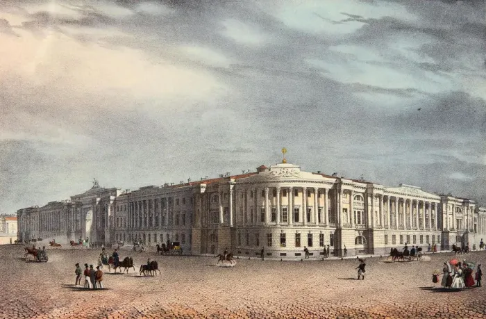 Framed Print : The Senate and Synod Buildings in Saint Petersburg, 1830s. Artist: Anonymous Framed Print : The Senate and Synod Buildings in Saint Petersburg, 1830s. Artist: Anonymous