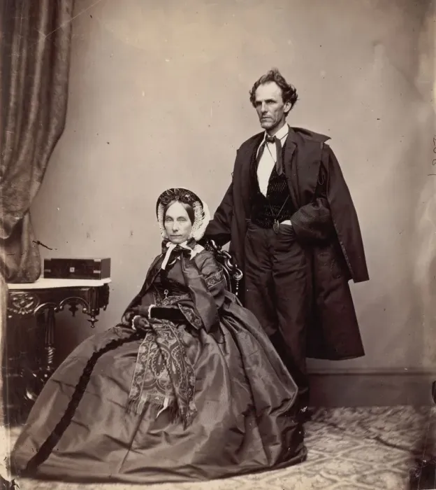 Framed Print : [Senator and Mrs. James Henry Lane], 1861-66. Creator: Brady & Co