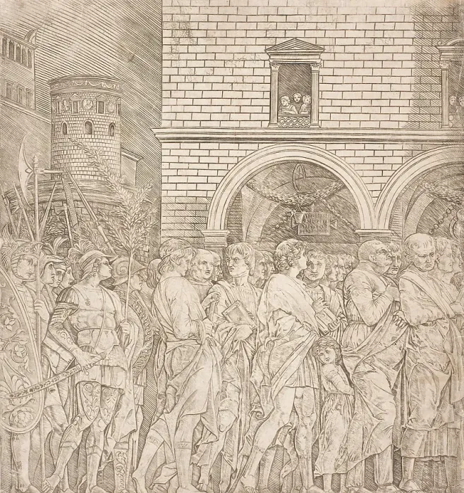 Framed Print : The Senators -The Triumph of Julius Caesar, 1495-1498. Creator: Andrea Mantegna Framed Print : The Senators -The Triumph of Julius Caesar, 1495-1498. Creator: Andrea Mantegna