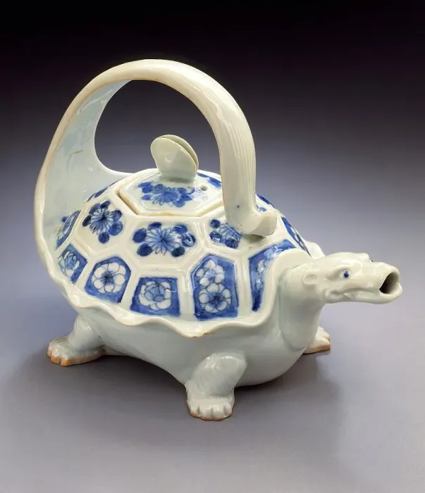 Framed Print : Sencha Teapot in the Form of a Long-Tailed Turtle; Clam Knop, 19th century. Creator: Unknown Framed Print : Sencha Teapot in the Form of a Long-Tailed Turtle; Clam Knop, 19th century. Creator: Unknown