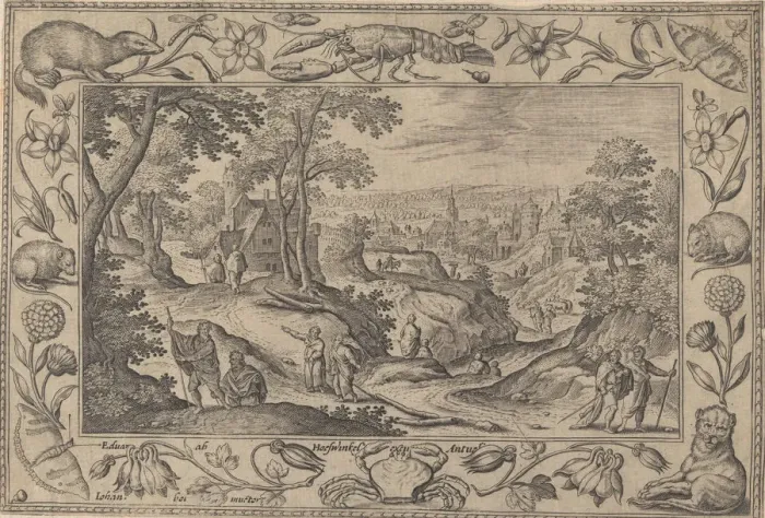 Framed Print : The Sending Out of the Apostles, ca. 1584. Creator: Adriaen Collaert Framed Print : The Sending Out of the Apostles, ca. 1584. Creator: Adriaen Collaert
