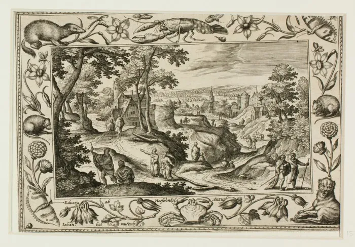 Framed Print : The Sending Out of the Apostles, from Landscapes with Old and New Testament Scenes Framed Print : The Sending Out of the Apostles, from Landscapes with Old and New Testament Scenes