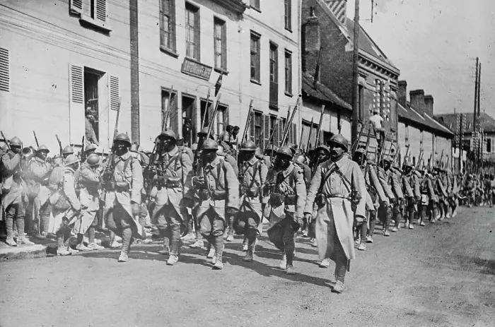 Framed Print : Senegalese troops in France, between 1914 and 1918. Creator: Bain News Service Framed Print : Senegalese troops in France, between 1914 and 1918. Creator: Bain News Service
