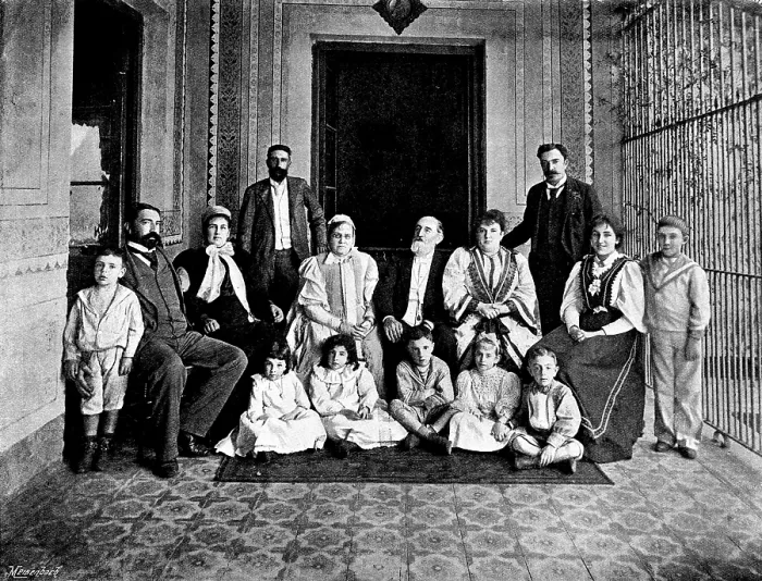 Framed Print : Senor Saenz Pena and members of his family, on the ex-president's seventy-third birthday, 1895 Framed Print : Senor Saenz Pena and members of his family, on the ex-president's seventy-third birthday, 1895