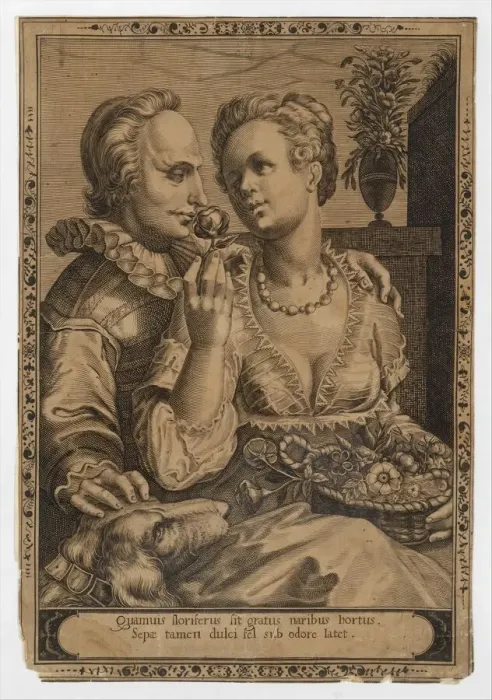 Framed Print : Sense of Smell (copy), 16th century. 16th century. Creator: Anon Framed Print : Sense of Smell (copy), 16th century. 16th century. Creator: Anon