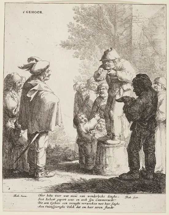 Framed Print : The five senses (sound), 1642-1650. Creator: Jan Dirksz Both Framed Print : The five senses (sound), 1642-1650. Creator: Jan Dirksz Both