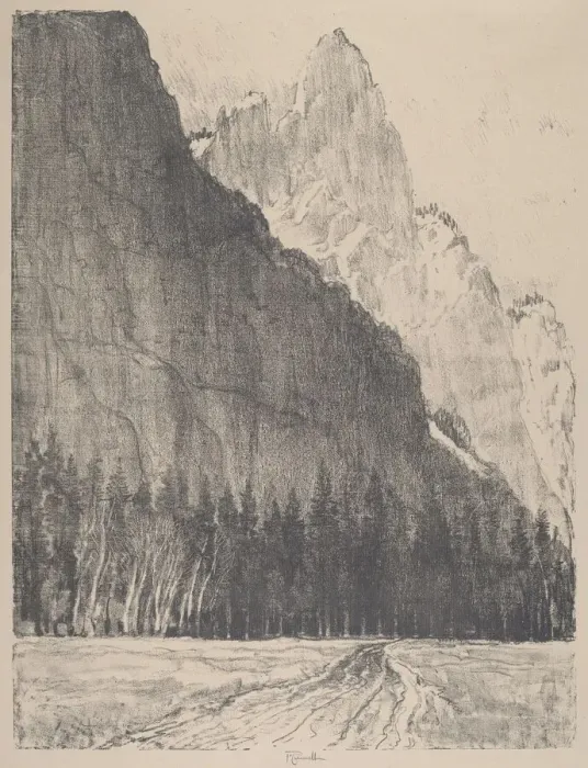 Framed Print : The Sentinel, 1912. Creator: Joseph Pennell Framed Print : The Sentinel, 1912. Creator: Joseph Pennell