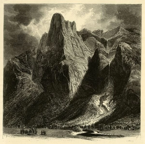 Sentinel Rock and Fall, 1872. Creator: W. H. Morse