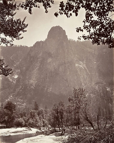 Sentinel Rock, Yosemite, ca. 1872, printed ca. 1876. Creator: Attributed to Carleton E