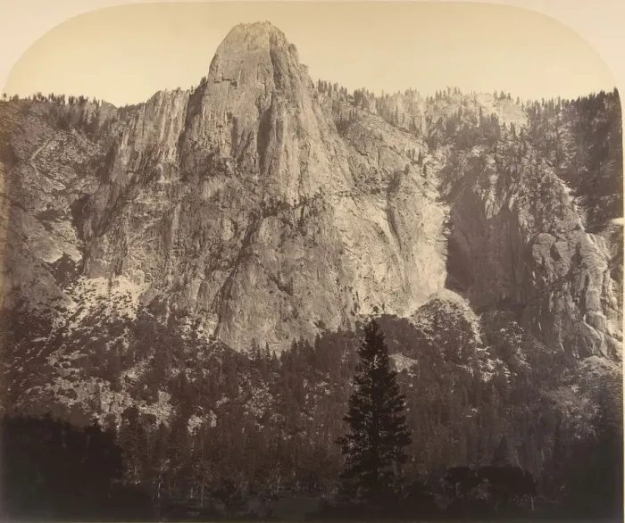 Framed Print : Sentinel. Front View: 3270 Feet. 1861. Creator: Carleton Emmons Watkins Framed Print : Sentinel. Front View: 3270 Feet. 1861. Creator: Carleton Emmons Watkins