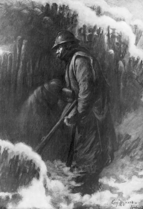 Framed Print : Sentry duty at a Small Post, First World War, January 1917. Artist: Eugene Zigliara Framed Print : Sentry duty at a Small Post, First World War, January 1917. Artist: Eugene Zigliara