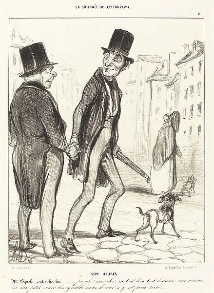 Sept heures, 1839. Creator: Honore Daumier