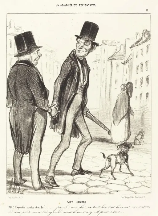 Framed Print : Sept heures, 1839. Creator: Honore Daumier Framed Print : Sept heures, 1839. Creator: Honore Daumier
