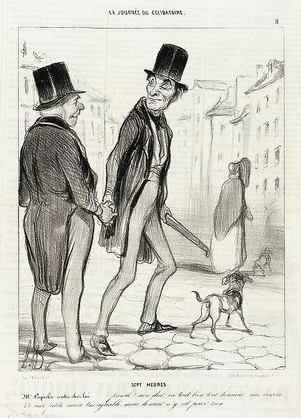 Sept heures, 1839. Creator: Honore Daumier