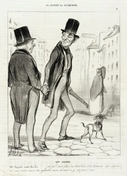 Framed Print : Sept heures, 1839. Creator: Honore Daumier Framed Print : Sept heures, 1839. Creator: Honore Daumier