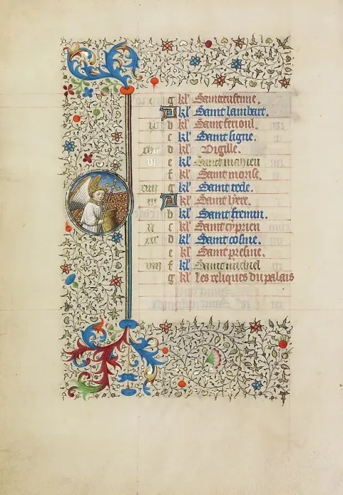 Framed Print : September Calendar Page: Saint Michael; Book of Hours, about 1440-1450. Creator: Workshop of the Bedford Master Framed Print : September Calendar Page: Saint Michael; Book of Hours, about 1440-1450. Creator: Workshop of the Bedford Master