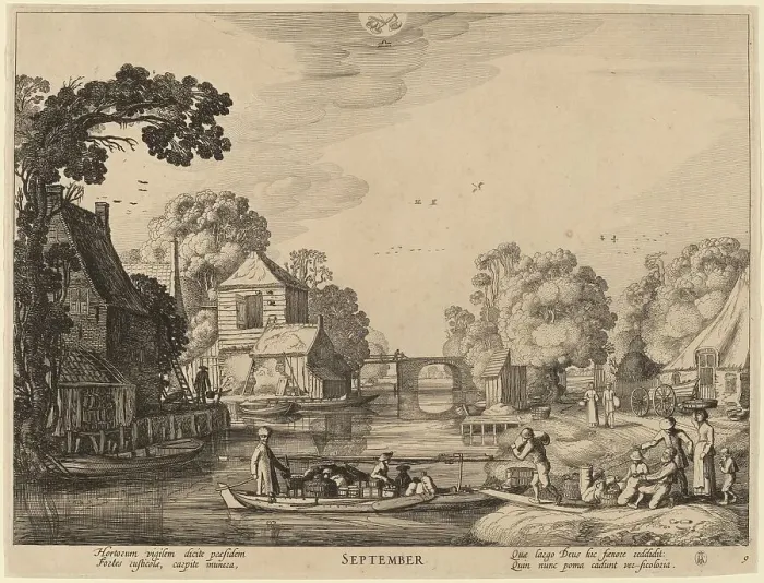 Framed Print : September. Creator: Jan van de Velde II Framed Print : September. Creator: Jan van de Velde II