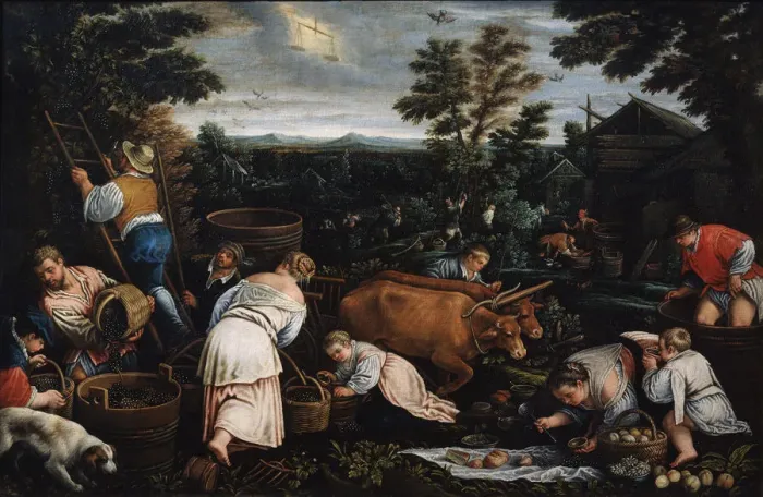 Framed Print : September (from the series The Seasons ), late 16th or early 17th century. Artist: Leandro Bassano Framed Print : September (from the series The Seasons ), late 16th or early 17th century. Artist: Leandro Bassano