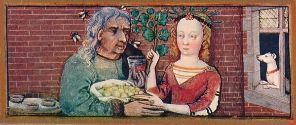 September - an ill-matched couple, 15th century, (1939). Creator: Robinet Testard