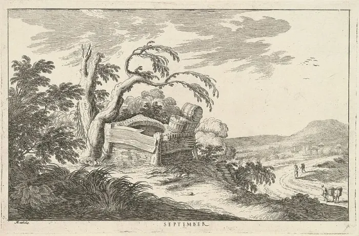 Framed Print : September, late 17th century. Creator: Lodovico Mattioli Framed Print : September, late 17th century. Creator: Lodovico Mattioli