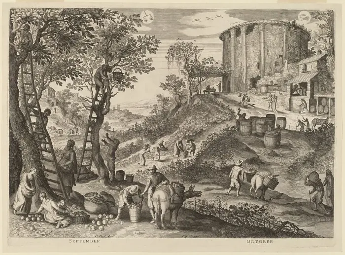 Framed Print : September and October, 1615. Creator: Aegidius Sadeler II Framed Print : September and October, 1615. Creator: Aegidius Sadeler II