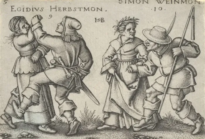 Framed Print : September and October, from The Peasants Feast or the Twelve Months, 1546-47 Framed Print : September and October, from The Peasants Feast or the Twelve Months, 1546-47