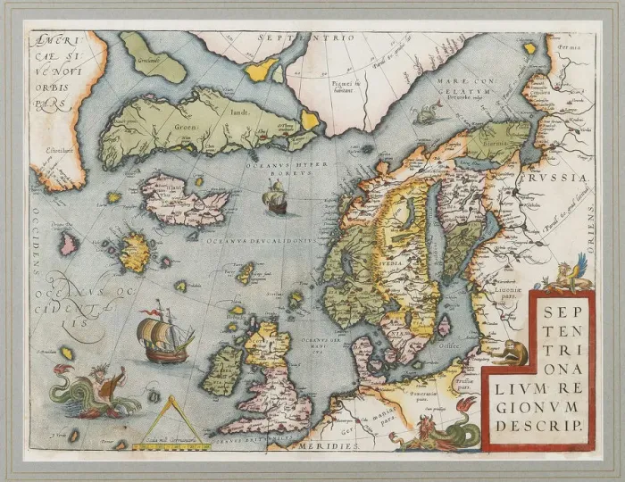 Framed Print : Septentrionalium Regionum Descrip. (The Arctic. Scandinavia), 1572-1575 Framed Print : Septentrionalium Regionum Descrip. (The Arctic. Scandinavia), 1572-1575