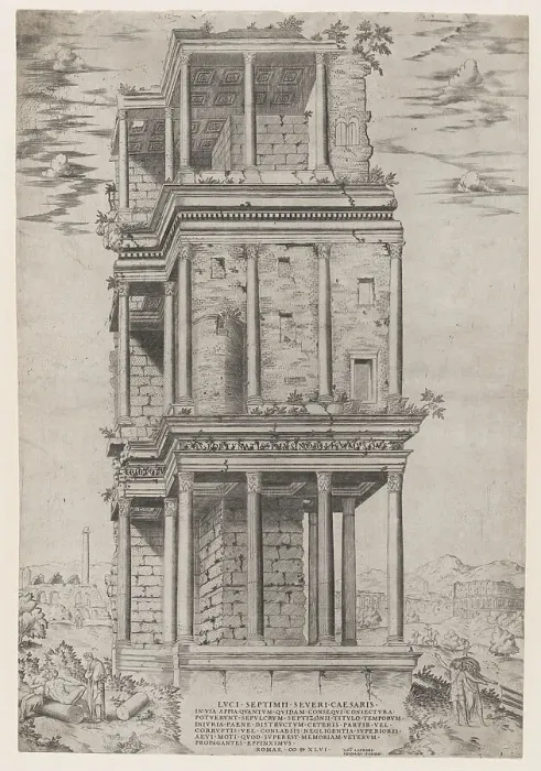 Framed Print : The Septizodium, 1556. Creator: Anon Framed Print : The Septizodium, 1556. Creator: Anon