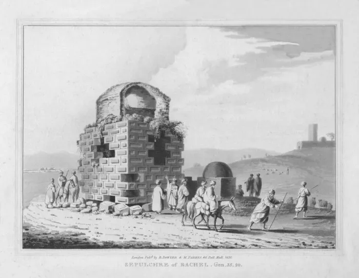 Framed Print : Sepulchre of Rachel. Genesis. 35. 20, 1830. Artist: J Clarke Framed Print : Sepulchre of Rachel. Genesis. 35. 20, 1830. Artist: J Clarke