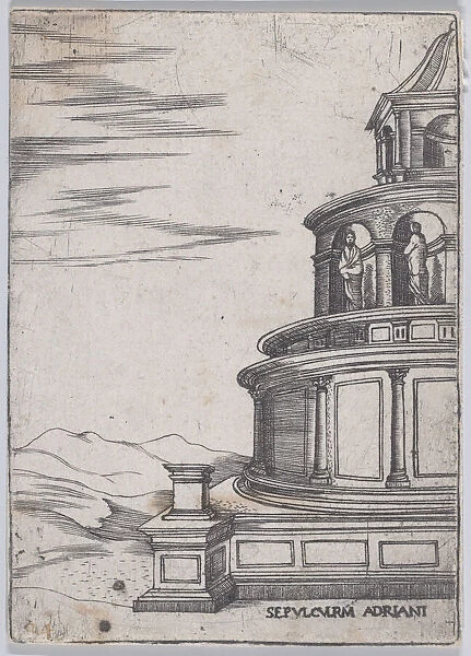 Sepulchrum Adriani (Views of Ancient Roman Temples and Arches), 1535-40. 1535-40. Creator: Anon
