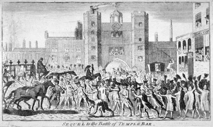 Framed Print : Sequel to the battle of Temple Bar, 1769 Framed Print : Sequel to the battle of Temple Bar, 1769