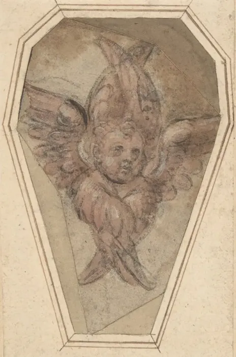 Framed Print : A Seraph (Cartoon for an Embroidery), 1466-1524. Creator: Raffaellino del Garbo Framed Print : A Seraph (Cartoon for an Embroidery), 1466-1524. Creator: Raffaellino del Garbo