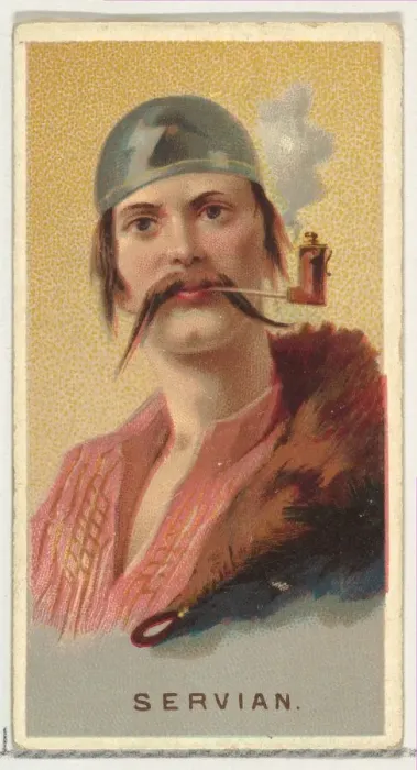 Framed Print : Serbian, from Worlds Smokers series (N33) for Allen & Ginter Cigarettes, 1888 Framed Print : Serbian, from Worlds Smokers series (N33) for Allen & Ginter Cigarettes, 1888