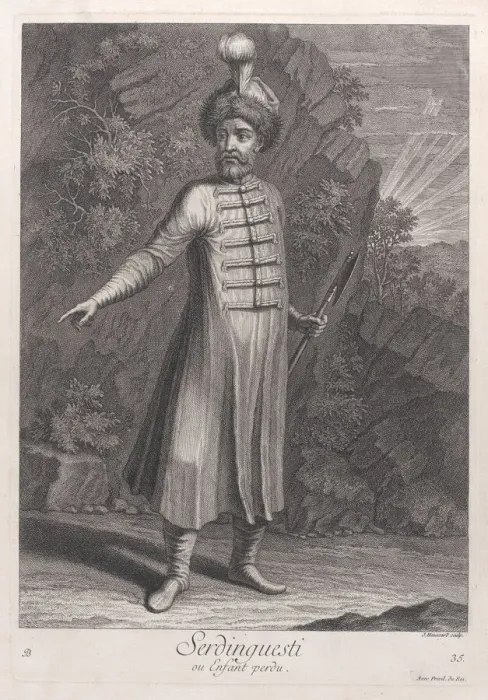 Framed Print : Serdinguesti, ou enfant perdu, 1714-15. Creator: Unknown Framed Print : Serdinguesti, ou enfant perdu, 1714-15. Creator: Unknown