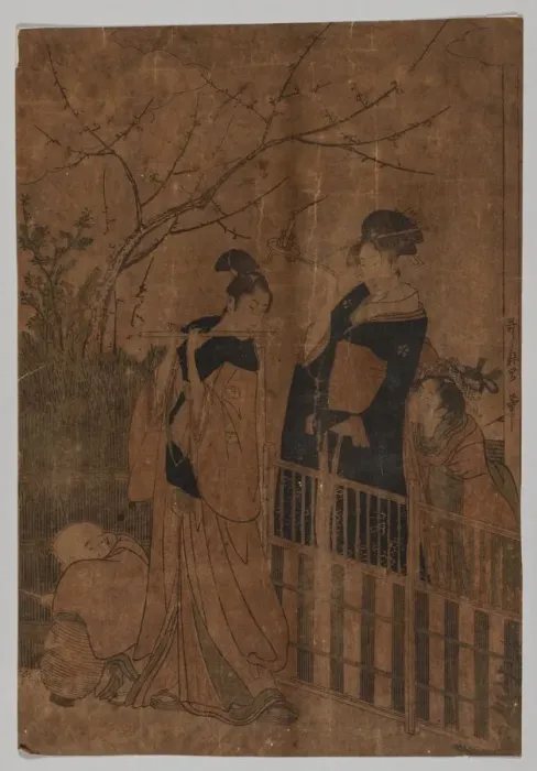 Framed Print : Serenade, 1753-1806. Creator: Kitagawa Utamaro (Japanese, 1753?-1806) Framed Print : Serenade, 1753-1806. Creator: Kitagawa Utamaro (Japanese, 1753?-1806)