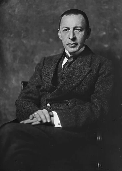 Serge Rachmaninoff, portrait photograph, 1918 Dec. 10. Creator: Arnold Genthe