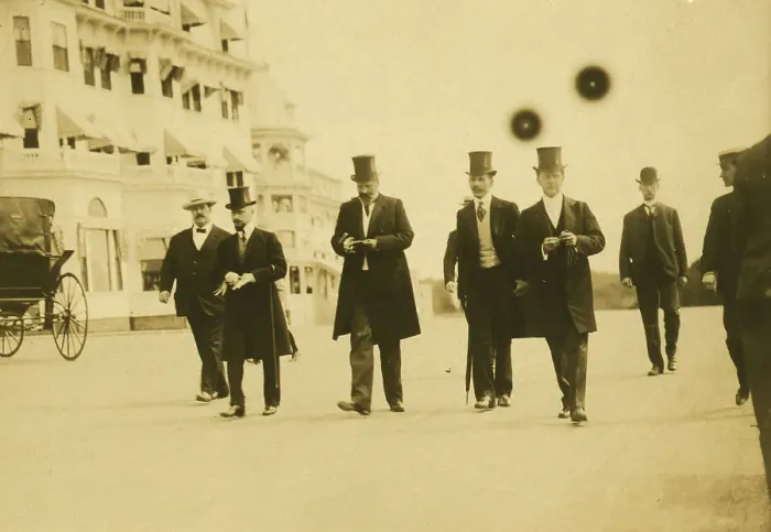 Framed Print : Serge Witte and his staff out for a Sunday morning walk, 1905. Creator: Unknown Framed Print : Serge Witte and his staff out for a Sunday morning walk, 1905. Creator: Unknown