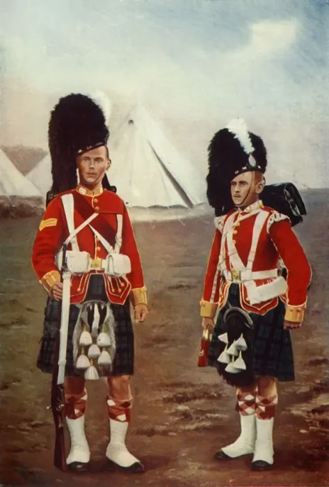 Framed Print : Sergeant and Bugler, 1st Argyle and Sutherland Highlanders, 1900. Creator: Gregory & Co Framed Print : Sergeant and Bugler, 1st Argyle and Sutherland Highlanders, 1900. Creator: Gregory & Co