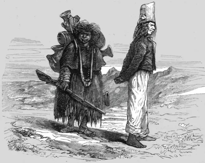 Framed Print : Sergeant Gomez and his Slave; About the Chincha Islands, 1875. Creator: Unknown Framed Print : Sergeant Gomez and his Slave; About the Chincha Islands, 1875. Creator: Unknown