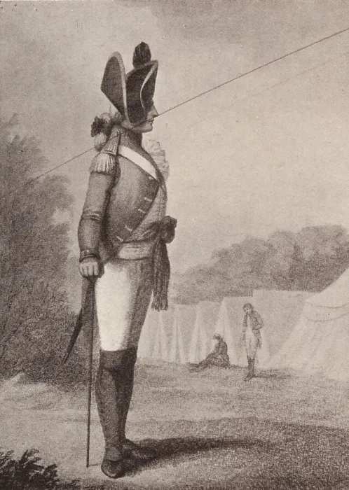 Framed Print : A Sergeant of Infantry (1791), 1791 (1909). Artist: Francois David Soiron Framed Print : A Sergeant of Infantry (1791), 1791 (1909). Artist: Francois David Soiron
