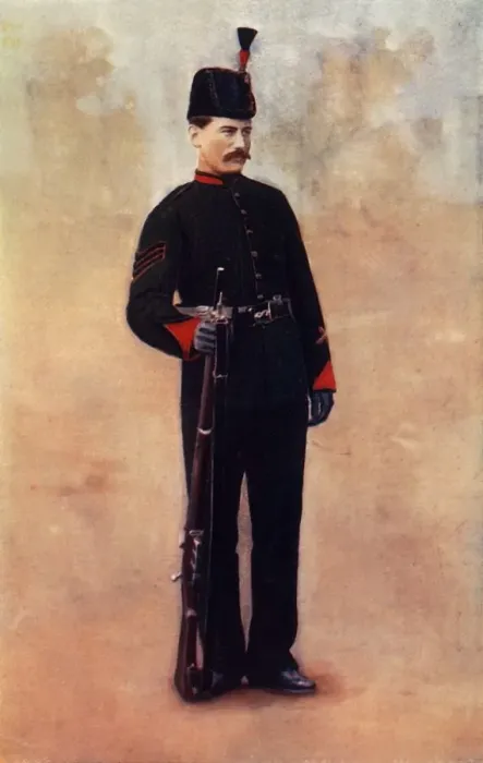 Framed Print : Sergeant of the Kings Royal Rifles, 1900. Creator: Gregory & Co Framed Print : Sergeant of the Kings Royal Rifles, 1900. Creator: Gregory & Co
