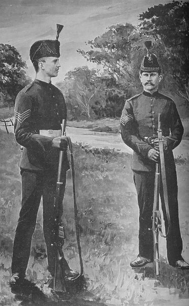 Sergeants, the Rifle Brigade. c1880