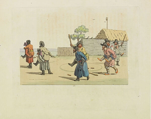 From the Series 'Games and Amusements of Russians', 1805. Creator: Geissler, Christian Gottfried Heinrich (1770-1844). From the Series 'Games and Amusements of Russians', 1805. Creator: Geissler, Christian Gottfried Heinrich (1770-1844)