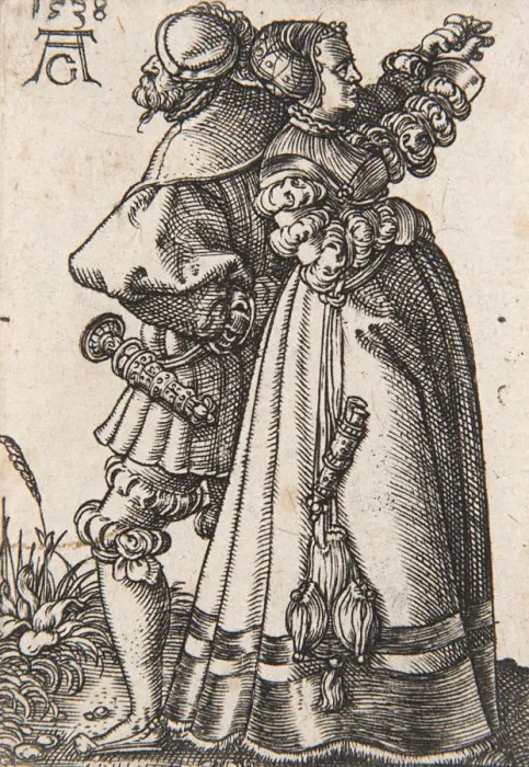 Framed Print : From the series The Small Wedding Dancers, 1538. Creator: Aldegrever Framed Print : From the series The Small Wedding Dancers, 1538. Creator: Aldegrever
