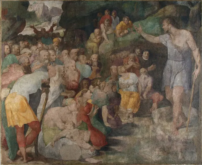 Framed Print : The sermon of John the Baptist, 1553-1554. Creator: Tibaldi, Pellegrino (1527-1596) Framed Print : The sermon of John the Baptist, 1553-1554. Creator: Tibaldi, Pellegrino (1527-1596)