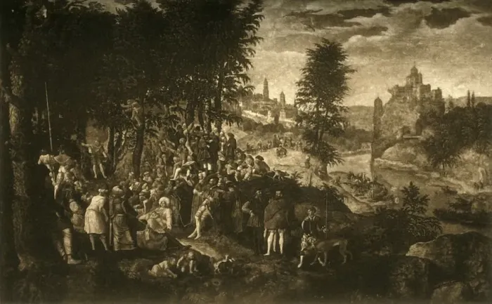 Framed Print : The Sermon of St. John the Baptist, c1550, (1903). Creator: Unknown Framed Print : The Sermon of St. John the Baptist, c1550, (1903). Creator: Unknown